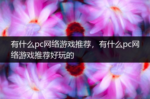 有什么pc网络游戏推荐，有什么pc网络游戏推荐好玩的