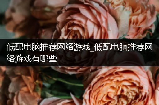 低配电脑推荐网络游戏_低配电脑推荐网络游戏有哪些