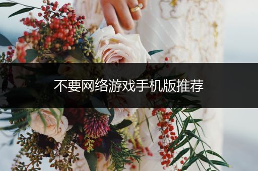 不要网络游戏手机版推荐
