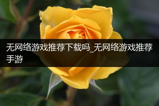 无网络游戏推荐下载吗_无网络游戏推荐手游