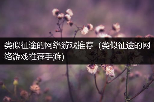 类似征途的网络游戏推荐（类似征途的网络游戏推荐手游）