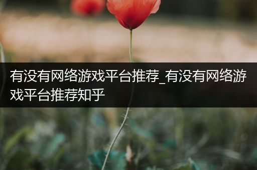 有没有网络游戏平台推荐_有没有网络游戏平台推荐知乎