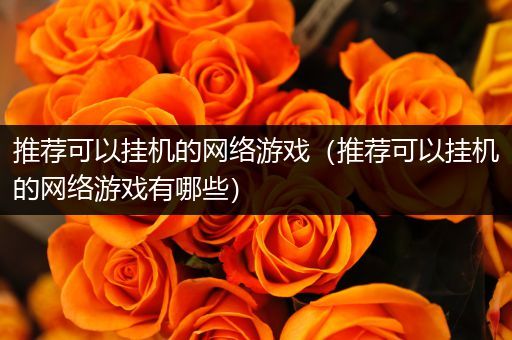 推荐可以挂机的网络游戏（推荐可以挂机的网络游戏有哪些）