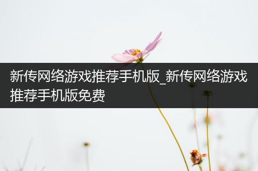 新传网络游戏推荐手机版_新传网络游戏推荐手机版免费