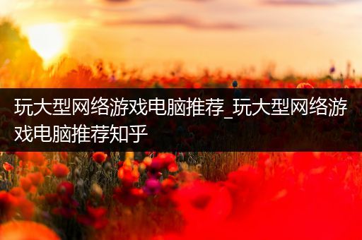 玩大型网络游戏电脑推荐_玩大型网络游戏电脑推荐知乎