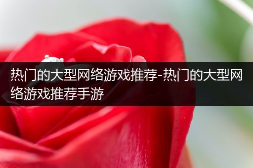 热门的大型网络游戏推荐-热门的大型网络游戏推荐手游
