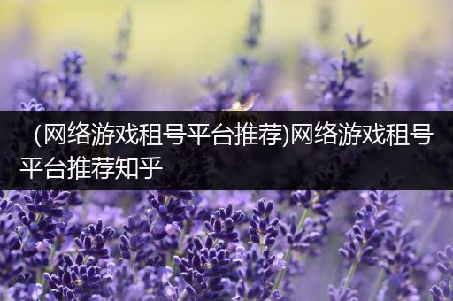 （网络游戏租号平台推荐)网络游戏租号平台推荐知乎