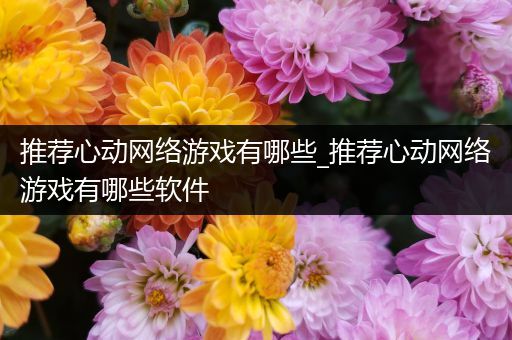 推荐心动网络游戏有哪些_推荐心动网络游戏有哪些软件