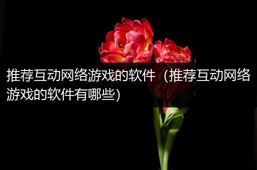 推荐互动网络游戏的软件（推荐互动网络游戏的软件有哪些）