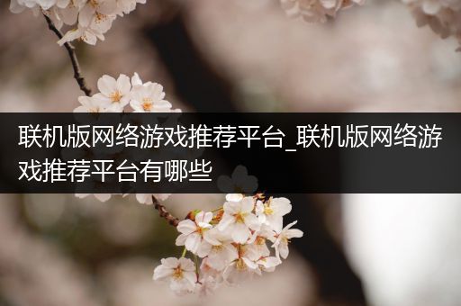 联机版网络游戏推荐平台_联机版网络游戏推荐平台有哪些