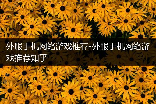 外服手机网络游戏推荐-外服手机网络游戏推荐知乎