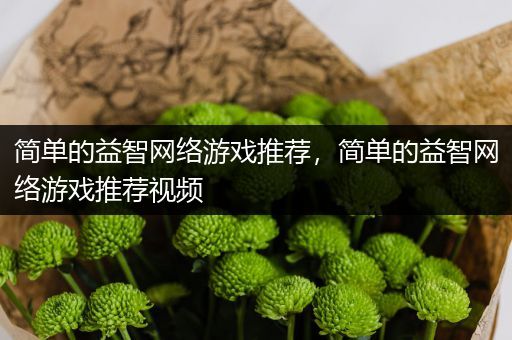 简单的益智网络游戏推荐，简单的益智网络游戏推荐视频