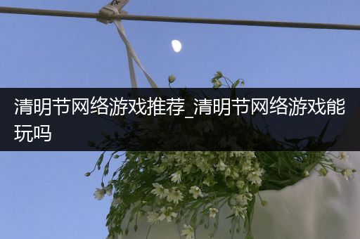 清明节网络游戏推荐_清明节网络游戏能玩吗