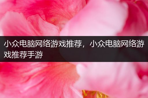 小众电脑网络游戏推荐，小众电脑网络游戏推荐手游