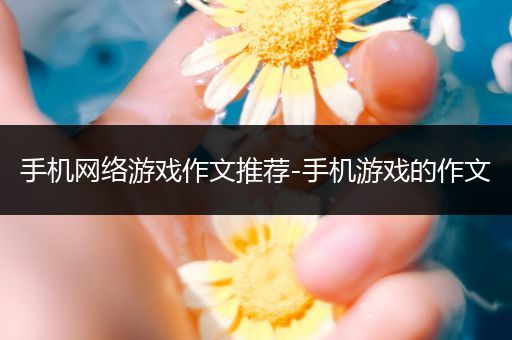 手机网络游戏作文推荐-手机游戏的作文