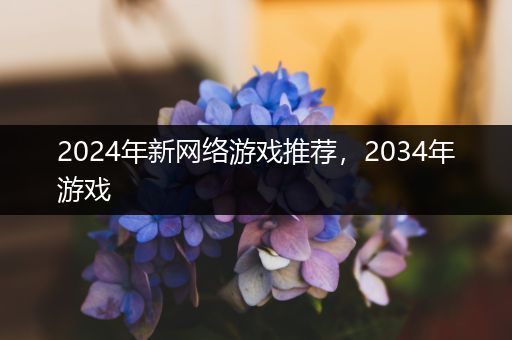 2024年新网络游戏推荐，2034年游戏