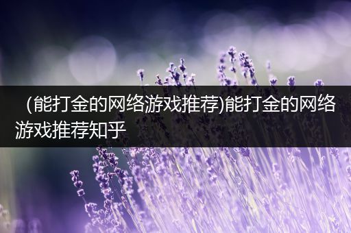（能打金的网络游戏推荐)能打金的网络游戏推荐知乎