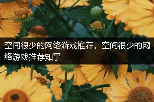 空间很少的网络游戏推荐，空间很少的网络游戏推荐知乎