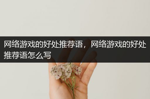 网络游戏的好处推荐语，网络游戏的好处推荐语怎么写