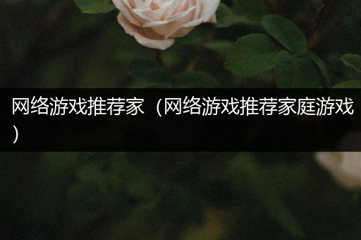 网络游戏推荐家（网络游戏推荐家庭游戏）