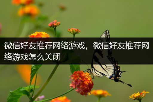 微信好友推荐网络游戏，微信好友推荐网络游戏怎么关闭