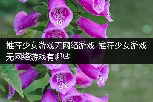 推荐少女游戏无网络游戏-推荐少女游戏无网络游戏有哪些