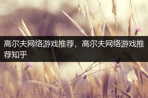 高尔夫网络游戏推荐，高尔夫网络游戏推荐知乎