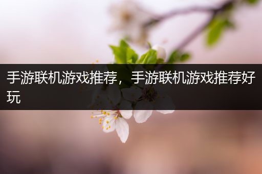 手游联机游戏推荐，手游联机游戏推荐好玩