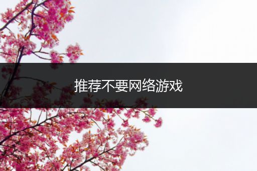 推荐不要网络游戏