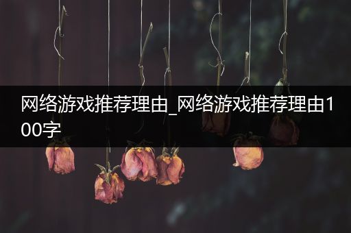 网络游戏推荐理由_网络游戏推荐理由100字