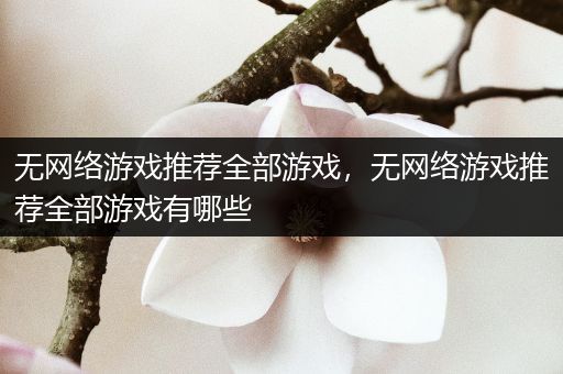 无网络游戏推荐全部游戏，无网络游戏推荐全部游戏有哪些