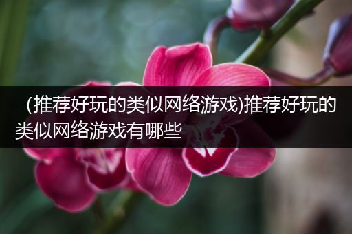（推荐好玩的类似网络游戏)推荐好玩的类似网络游戏有哪些