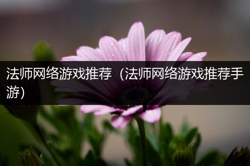 法师网络游戏推荐（法师网络游戏推荐手游）