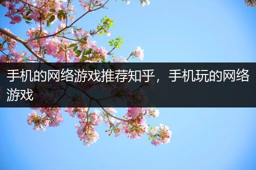 手机的网络游戏推荐知乎，手机玩的网络游戏