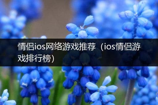 情侣ios网络游戏推荐（ios情侣游戏排行榜）