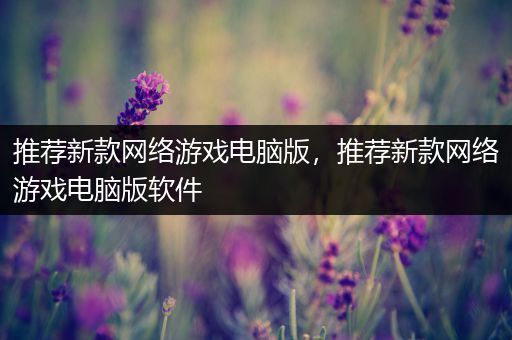 推荐新款网络游戏电脑版，推荐新款网络游戏电脑版软件