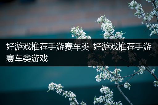 好游戏推荐手游赛车类-好游戏推荐手游赛车类游戏
