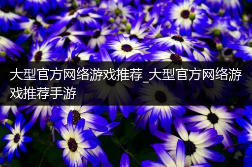 大型官方网络游戏推荐_大型官方网络游戏推荐手游
