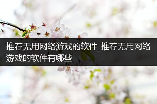推荐无用网络游戏的软件_推荐无用网络游戏的软件有哪些