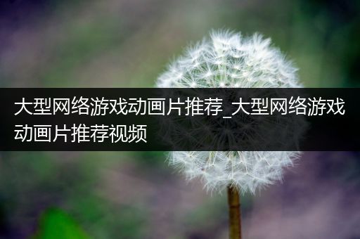 大型网络游戏动画片推荐_大型网络游戏动画片推荐视频