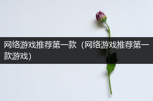 网络游戏推荐第一款（网络游戏推荐第一款游戏）