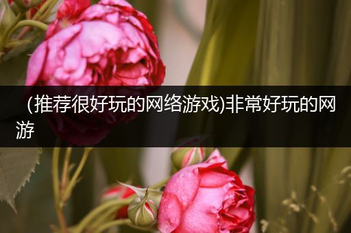 （推荐很好玩的网络游戏)非常好玩的网游
