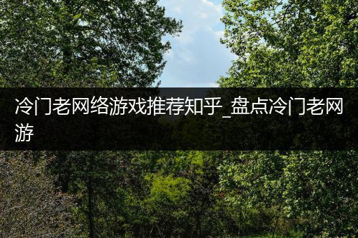 冷门老网络游戏推荐知乎_盘点冷门老网游