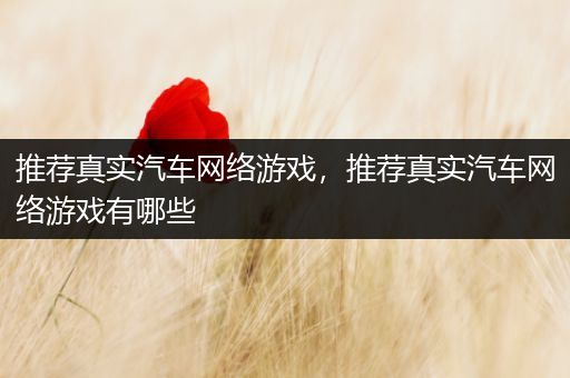 推荐真实汽车网络游戏，推荐真实汽车网络游戏有哪些