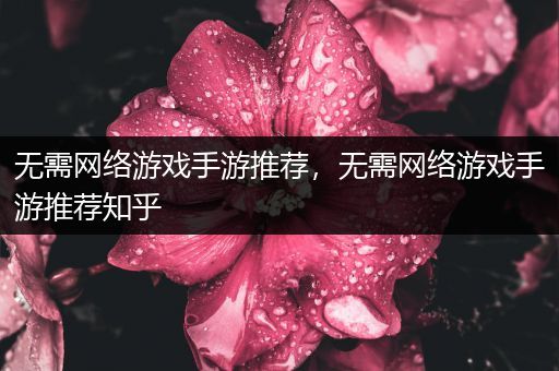 无需网络游戏手游推荐，无需网络游戏手游推荐知乎