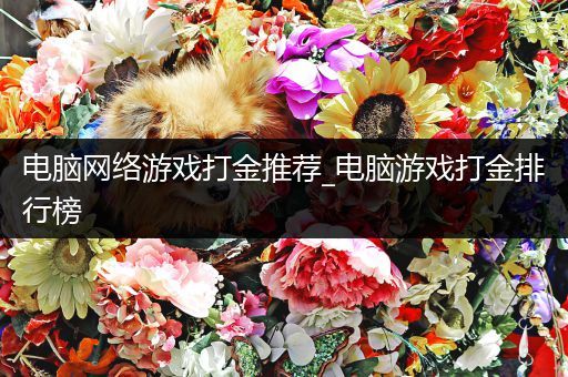 电脑网络游戏打金推荐_电脑游戏打金排行榜