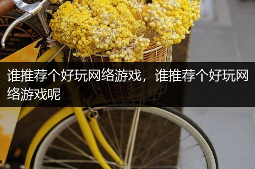 谁推荐个好玩网络游戏，谁推荐个好玩网络游戏呢