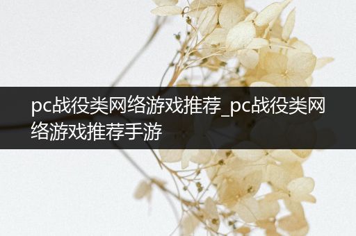 pc战役类网络游戏推荐_pc战役类网络游戏推荐手游