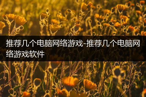 推荐几个电脑网络游戏-推荐几个电脑网络游戏软件