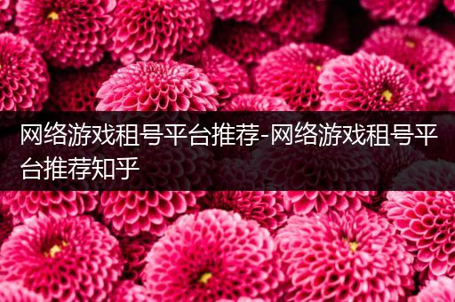网络游戏租号平台推荐-网络游戏租号平台推荐知乎